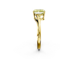 Yellow gold Fancy Yellow Radiant  Cut Solitaire Twist Band Ring with Four-Prong Setting_21