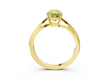 Yellow gold Fancy Yellow Radiant  Cut Solitaire Twist Band Ring with Four-Prong Setting_22