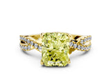 Yellow gold Fancy Yellow Radiant Cut Solitaire Twist Pave Diamond Engagement Ring with Prong Setting_24