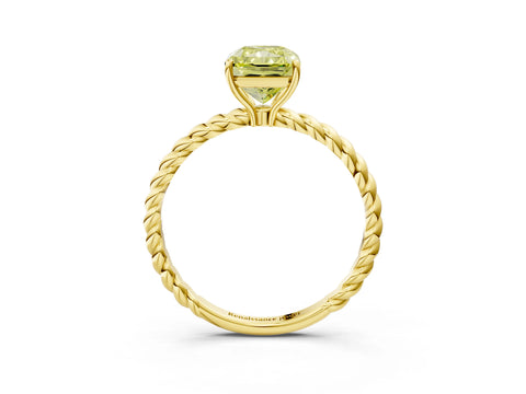 Yellow gold Fancy Yellow Radiant Cut Solitaire Twisted Band 4-Prong Ring_3