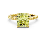Yellow gold Fancy Yellow Radiant  Cut Solitaire Twisted Band with Four-Prong Setting_54