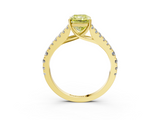 Yellow gold Fancy Yellow Radiant  Cut Split Shank Pave Diamond Engagement Ring with Four-Prong Setting_27
