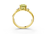 Yellow gold Fancy Yellow Radiant  Cut Three-Stone Channel Set Ring with Bar Prongs_31