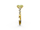 Yellow gold Fancy Yellow Radiant  Diamond Cluster Prong-Set Solitaire Ring_25