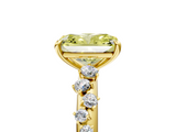 Yellow gold Fancy Yellow Radiant  Diamond Cluster Prong-Set Solitaire Ring_28