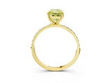 Yellow gold Fancy Yellow Radiant  Diamond Pavé Band with Six-Prong Setting_54