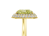 Yellow gold Fancy Yellow Radiant  Halo Diamond Engagement Ring with Solitaire Band and Four-Prong Setting_23