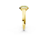 Yellow gold Fancy Yellow Radiant  Halo Diamond Ring with Cathedral Band and Four-Prong Setting_51
