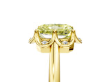 Yellow gold Fancy Yellow Radiant  Halo Diamond Ring with Round Cluster Setting, Solitaire Band, and Four-Prong Setting_54