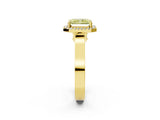 Yellow gold Fancy Yellow Radiant  Halo Pave Split Shank Prong Setting Ring_28