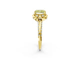 Yellow gold Fancy Yellow Radiant  Halo Split Shank Pave Diamond Ring with Petal Prong Setting_23
