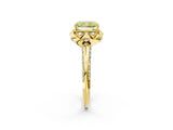 Yellow gold Fancy Yellow Radiant  Halo Split Shank Pave Diamond Ring with Petal Prong Setting_35