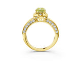 Yellow gold Fancy Yellow Radiant  Halo Split Shank Pave Diamond Ring with Petal Prong Setting_36