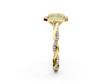 Yellow gold Fancy Yellow Radiant  Halo Twist Band Solitaire Ring_22