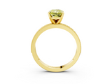 Yellow gold Fancy Yellow Radiant  Milgrain Pave Diamond Engagement Ring with Four-Prong Setting_79