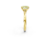 Yellow gold Fancy Yellow Radiant  Solitaire Beaded Band with Four-Prong Setting_29