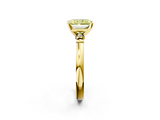 Yellow gold Fancy Yellow Radiant  Solitaire Beaded Band with Four-Prong Setting_30