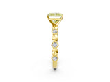 Yellow gold Fancy Yellow Radiant  Solitaire Bezel-Set Diamond Ring with Beaded Band and Four-Prong Setting_34