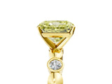 Yellow gold Fancy Yellow Radiant  Solitaire Bezel-Set Diamond Ring with Beaded Band and Four-Prong Setting_37