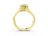 Yellow gold Fancy Yellow Radiant  Solitaire Bezel-Set Diamond Ring with Channel-Set Band_57