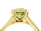 Yellow gold Fancy Yellow Radiant  Solitaire Bezel-Set Diamond Ring with Channel-Set Band_58