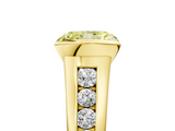 Yellow gold Fancy Yellow Radiant  Solitaire Bezel-Set Diamond Ring with Channel-Set Band_59