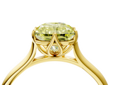 Yellow gold Fancy Yellow Radiant  Solitaire Cathedral Diamond Ring with Six-Prong Setting_21