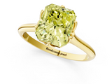 Yellow gold Fancy Yellow Radiant  Solitaire Cathedral Diamond Ring with Six-Prong Setting_29
