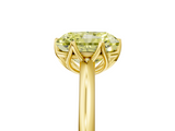 Yellow gold Fancy Yellow Radiant  Solitaire Cathedral Diamond Ring with Six-Prong Setting_33