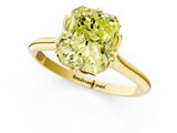 Yellow gold Fancy Yellow Radiant  Solitaire Cathedral Diamond Ring with Six-Prong Setting_46