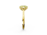 Yellow gold Fancy Yellow Radiant  Solitaire Cathedral Diamond Ring with Six-Prong Setting_47