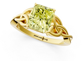 Yellow gold Fancy Yellow Radiant  Solitaire Celtic Knot Engagement Ring with Four-Prong Setting_42