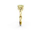 Yellow gold Fancy Yellow Radiant  Solitaire Celtic Knot Engagement Ring with Four-Prong Setting_43