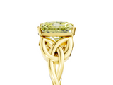 Yellow gold Fancy Yellow Radiant  Solitaire Celtic Knot Engagement Ring with Four-Prong Setting_46