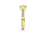 Yellow gold Fancy Yellow Radiant  Solitaire Channel-Set Diamond Engagement Ring with Four-Prong Setting_33