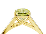 Yellow gold Fancy Yellow Radiant  Solitaire Channel-Set Diamond Engagement Ring with Four-Prong Setting_35