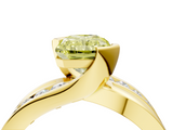 Yellow gold Fancy Yellow Radiant  Solitaire Channel-Set Split Shank Ring with Tension Prong Setting_7