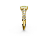 Yellow gold Fancy Yellow Radiant  Solitaire Chevron Pave Diamond Engagement Ring with Six-Prong Setting_5