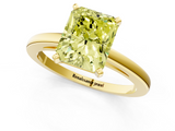 Yellow gold Fancy Yellow Radiant  Solitaire Diamond Engagement Ring with Four-Prong Setting on a Classic Band_5