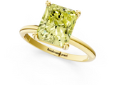 Yellow gold Fancy Yellow Radiant  Solitaire Diamond Ring with 4-Prong Setting on a Classic Band_4