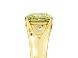 Yellow gold Fancy Yellow Radiant  Solitaire Diamond Ring with Cathedral Band and Four-Prong Setting_71