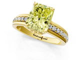 Yellow gold Fancy Yellow Radiant  Solitaire Diamond Ring with Channel Set Band and Six-Prong Setting_50