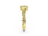 Yellow gold Fancy Yellow Radiant  Solitaire Diamond Ring with Channel Set Band and Six-Prong Setting_51
