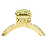 Yellow gold Fancy Yellow Radiant  Solitaire Diamond Ring with Channel Set Band and Six-Prong Setting_53