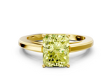Yellow gold Fancy Yellow Radiant  Solitaire Diamond Ring with Four-Prong Setting and Classic Band_3