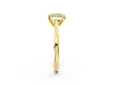 Yellow gold Fancy Yellow Radiant  Solitaire Diamond Ring with Four-Prong Setting and Classic Band_5