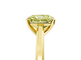 Yellow gold Fancy Yellow Radiant  Solitaire Diamond Ring with Four-Prong Setting and Classic Band_8
