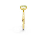 Yellow gold Fancy Yellow Radiant  Solitaire Diamond Ring with Four-Prong Setting on a Plain Band_22