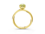Yellow gold Fancy Yellow Radiant  Solitaire Diamond Ring with Four-Prong Setting on a Plain Band_23