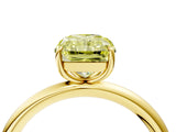 Yellow gold Fancy Yellow Radiant  Solitaire Diamond Ring with Four-Prong Setting on a Plain Band_24